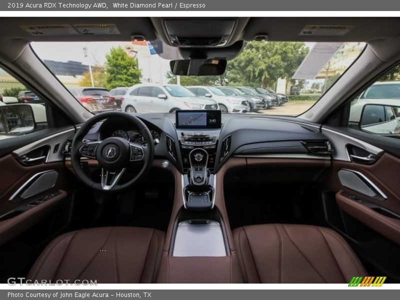 White Diamond Pearl / Espresso 2019 Acura RDX Technology AWD