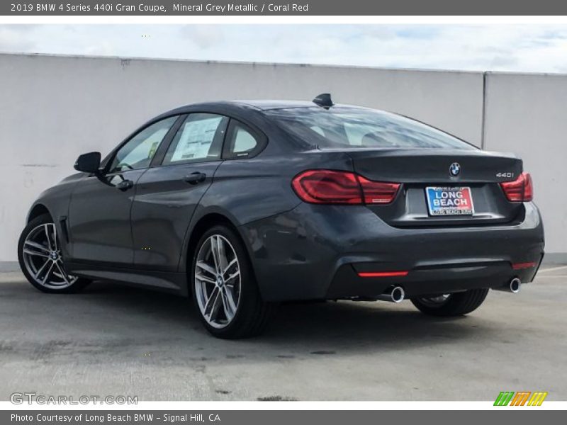 Mineral Grey Metallic / Coral Red 2019 BMW 4 Series 440i Gran Coupe