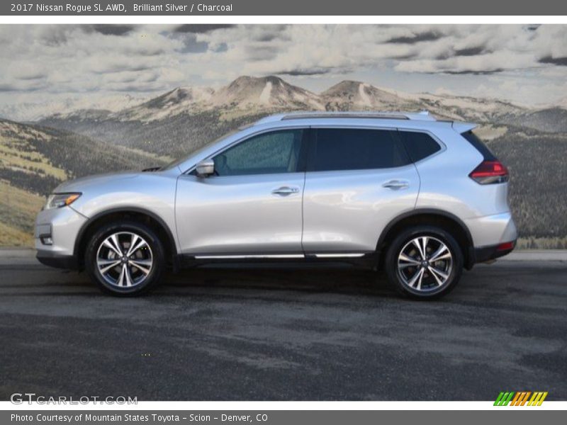 Brilliant Silver / Charcoal 2017 Nissan Rogue SL AWD