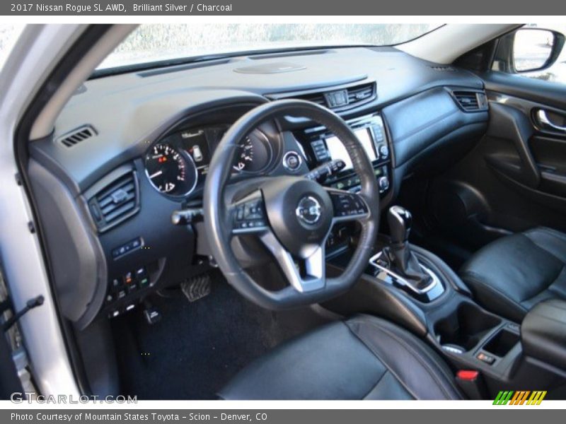 Brilliant Silver / Charcoal 2017 Nissan Rogue SL AWD