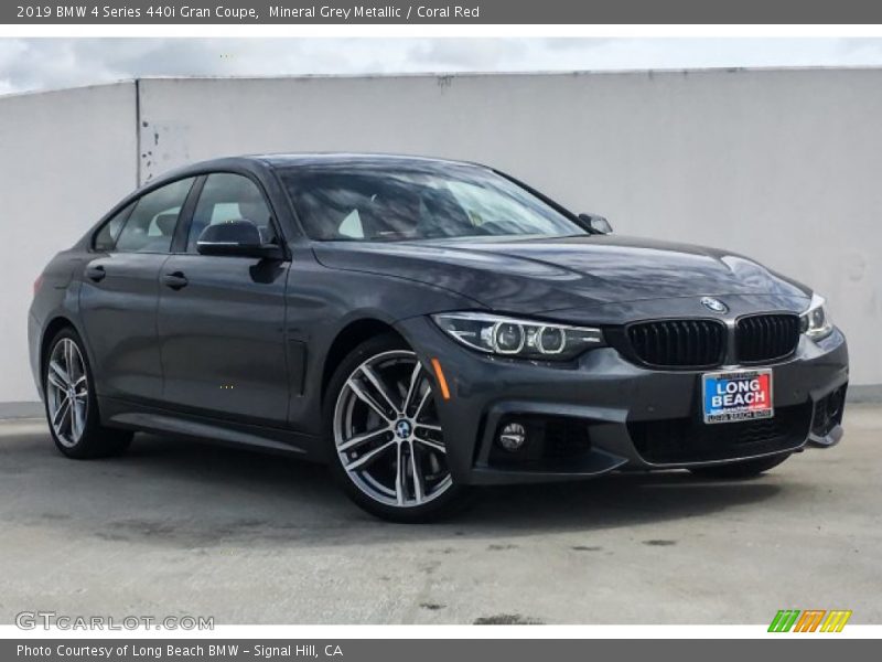 Mineral Grey Metallic / Coral Red 2019 BMW 4 Series 440i Gran Coupe