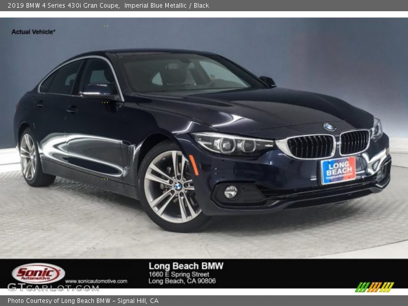 Imperial Blue Metallic / Black 2019 BMW 4 Series 430i Gran Coupe