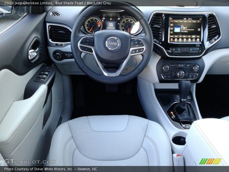 Blue Shade Pearl / Black/Ski Grey 2019 Jeep Cherokee Limited