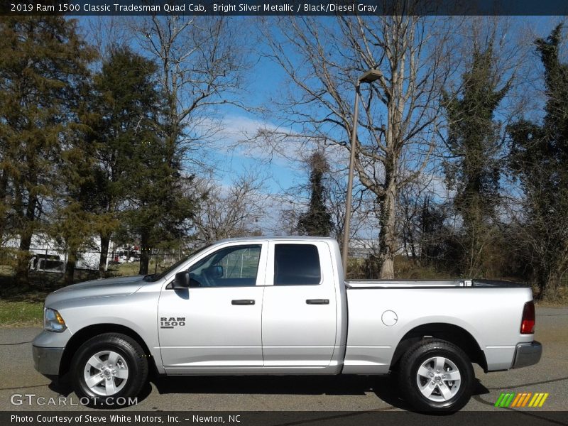 Bright Silver Metallic / Black/Diesel Gray 2019 Ram 1500 Classic Tradesman Quad Cab