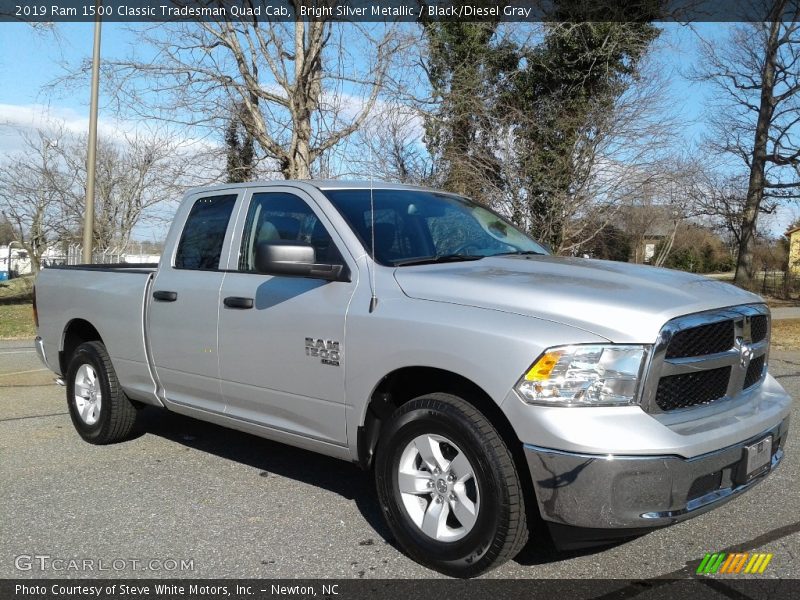 Bright Silver Metallic / Black/Diesel Gray 2019 Ram 1500 Classic Tradesman Quad Cab