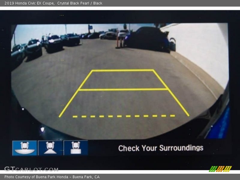 Crystal Black Pearl / Black 2019 Honda Civic EX Coupe