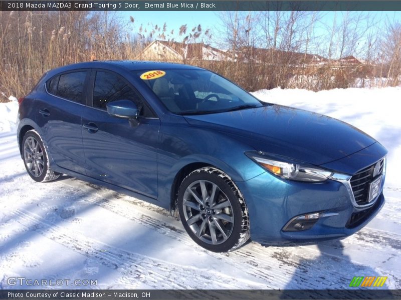 Eternal Blue Mica / Black 2018 Mazda MAZDA3 Grand Touring 5 Door