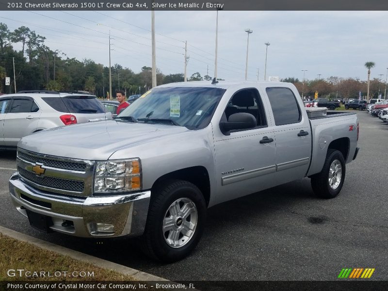 Silver Ice Metallic / Ebony 2012 Chevrolet Silverado 1500 LT Crew Cab 4x4