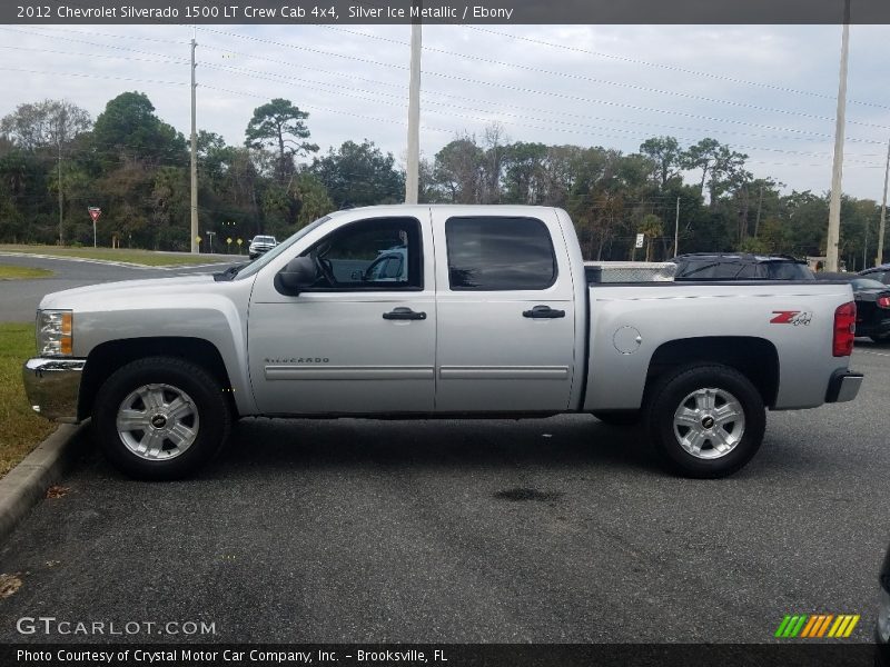 Silver Ice Metallic / Ebony 2012 Chevrolet Silverado 1500 LT Crew Cab 4x4