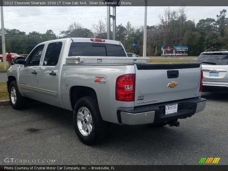 Silver Ice Metallic / Ebony 2012 Chevrolet Silverado 1500 LT Crew Cab 4x4