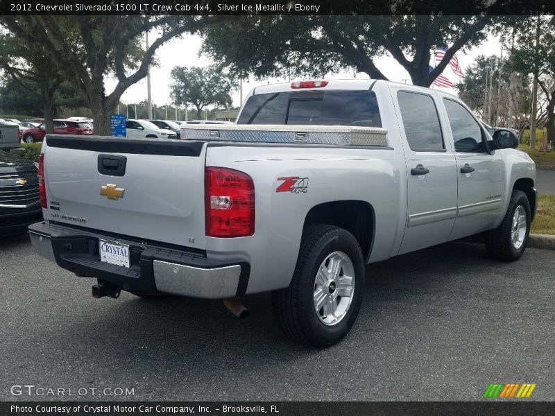 Silver Ice Metallic / Ebony 2012 Chevrolet Silverado 1500 LT Crew Cab 4x4