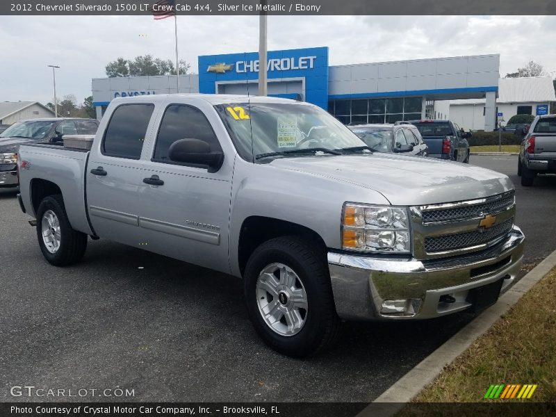 Silver Ice Metallic / Ebony 2012 Chevrolet Silverado 1500 LT Crew Cab 4x4