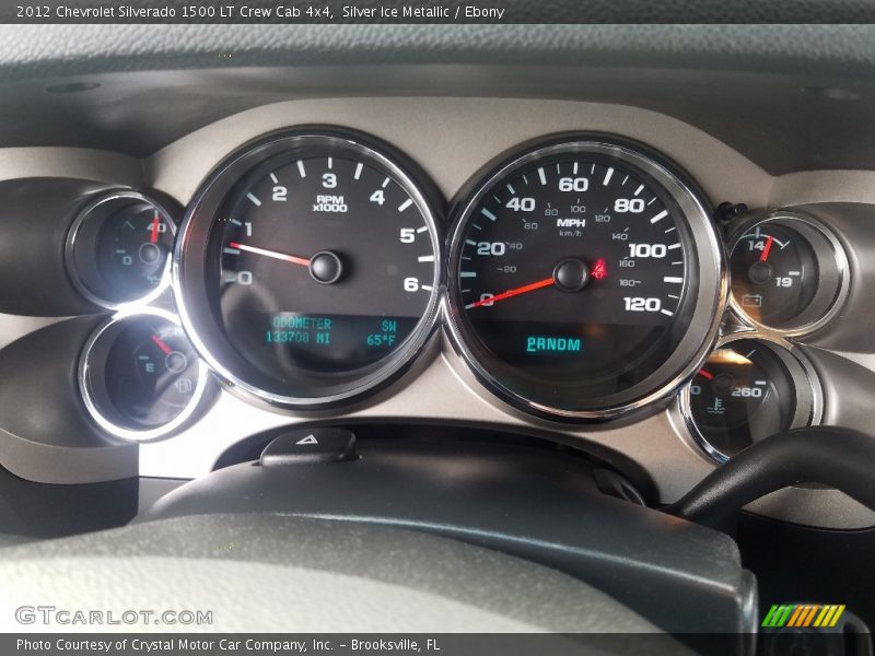 Silver Ice Metallic / Ebony 2012 Chevrolet Silverado 1500 LT Crew Cab 4x4