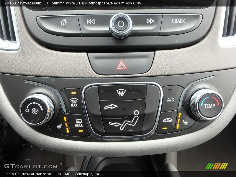 Summit White / Dark Atmosphere/Medium Ash Gray 2016 Chevrolet Malibu LT
