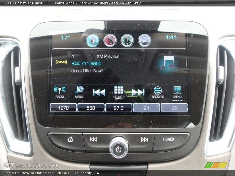 Summit White / Dark Atmosphere/Medium Ash Gray 2016 Chevrolet Malibu LT
