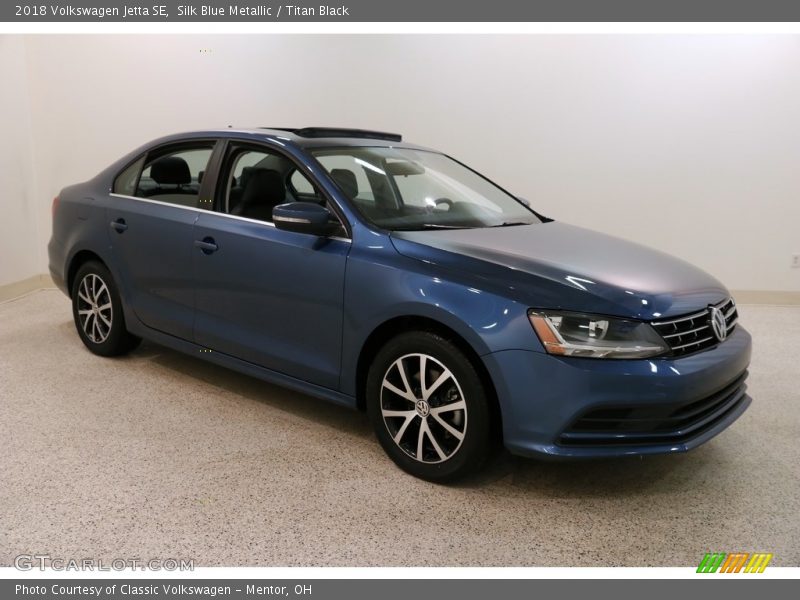 Silk Blue Metallic / Titan Black 2018 Volkswagen Jetta SE