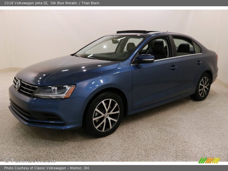 Silk Blue Metallic / Titan Black 2018 Volkswagen Jetta SE