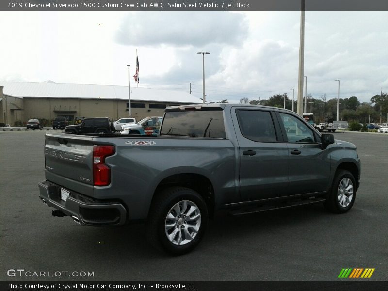 Satin Steel Metallic / Jet Black 2019 Chevrolet Silverado 1500 Custom Crew Cab 4WD