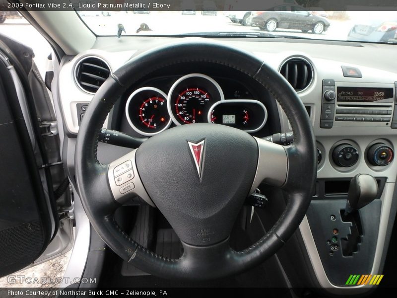 Liquid Platinum Metallic / Ebony 2009 Pontiac Vibe 2.4