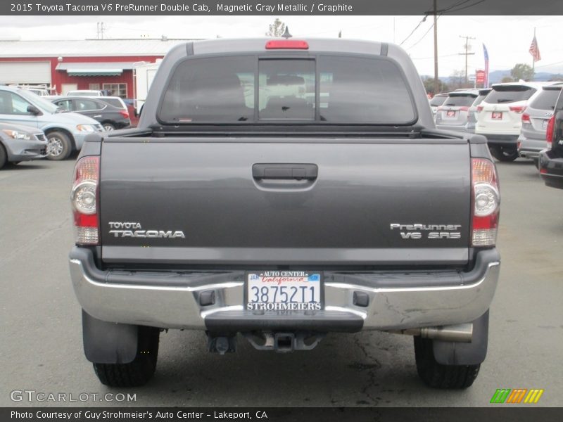 Magnetic Gray Metallic / Graphite 2015 Toyota Tacoma V6 PreRunner Double Cab