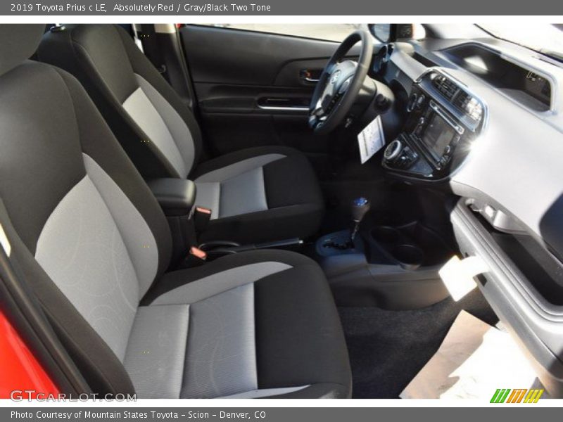 Absolutely Red / Gray/Black Two Tone 2019 Toyota Prius c LE
