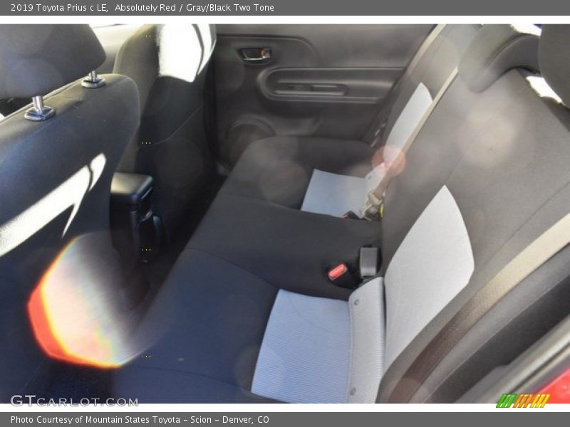 Absolutely Red / Gray/Black Two Tone 2019 Toyota Prius c LE