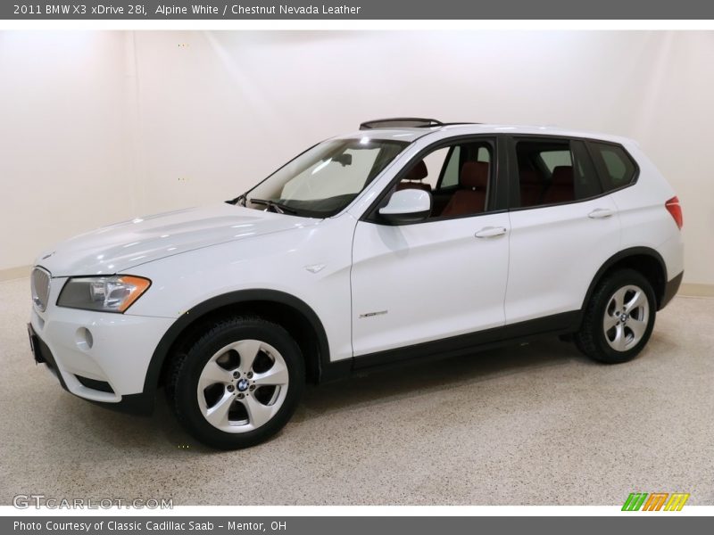 Alpine White / Chestnut Nevada Leather 2011 BMW X3 xDrive 28i