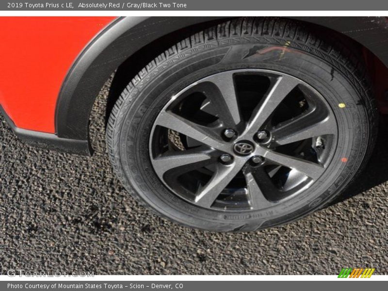Absolutely Red / Gray/Black Two Tone 2019 Toyota Prius c LE