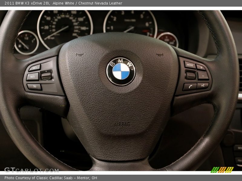 Alpine White / Chestnut Nevada Leather 2011 BMW X3 xDrive 28i