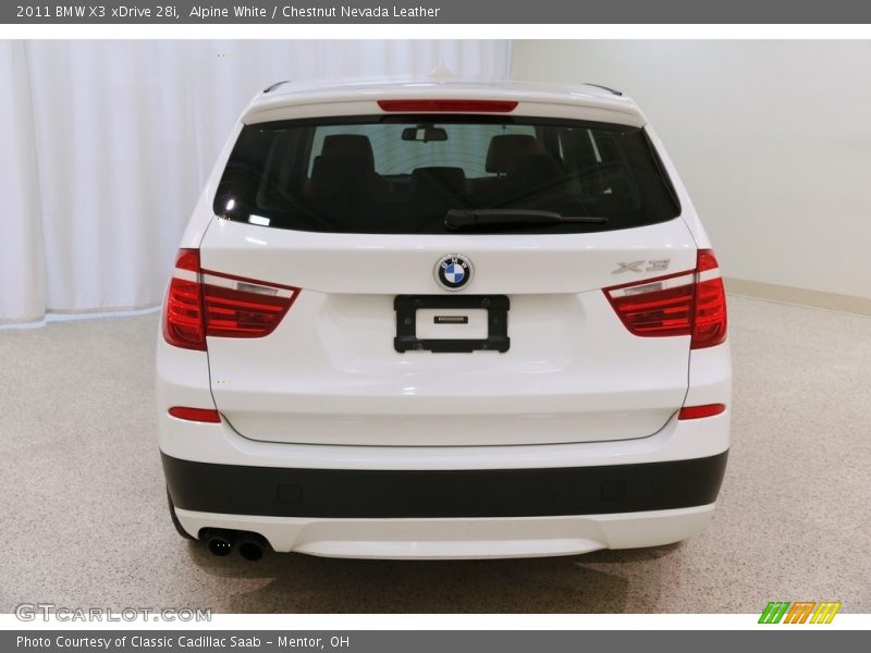 Alpine White / Chestnut Nevada Leather 2011 BMW X3 xDrive 28i