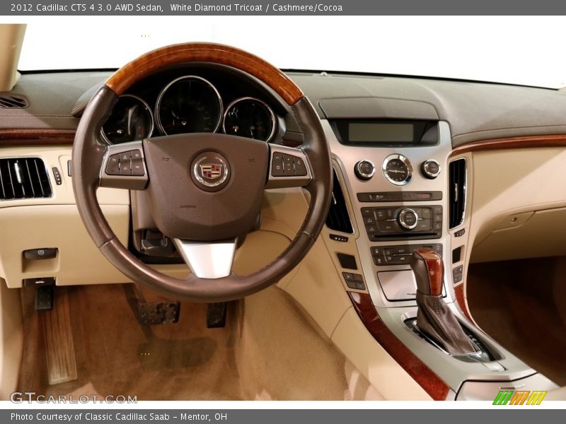 White Diamond Tricoat / Cashmere/Cocoa 2012 Cadillac CTS 4 3.0 AWD Sedan