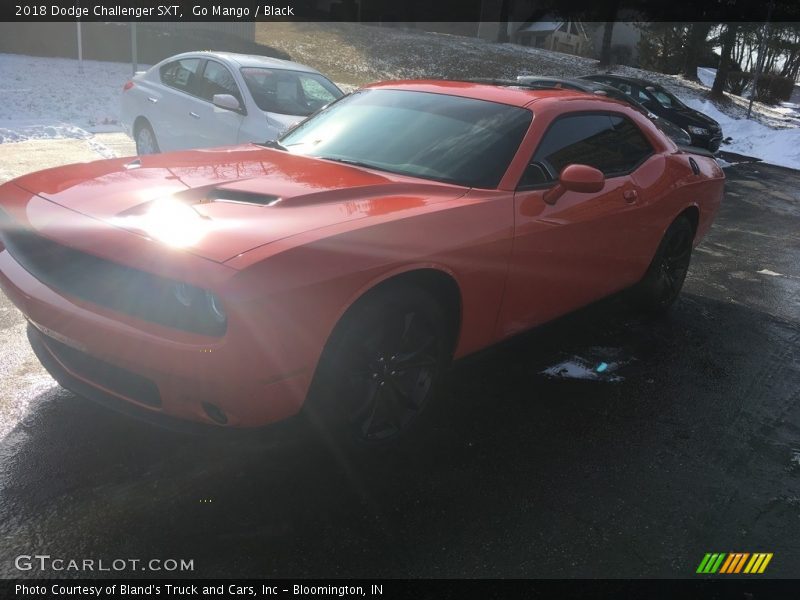 Go Mango / Black 2018 Dodge Challenger SXT