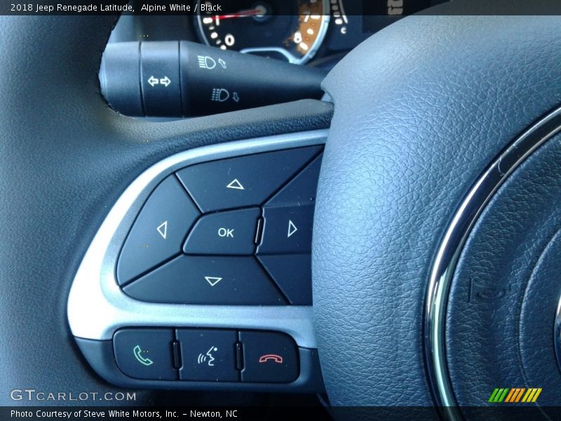 Alpine White / Black 2018 Jeep Renegade Latitude