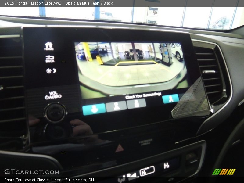 Obsidian Blue Pearl / Black 2019 Honda Passport Elite AWD