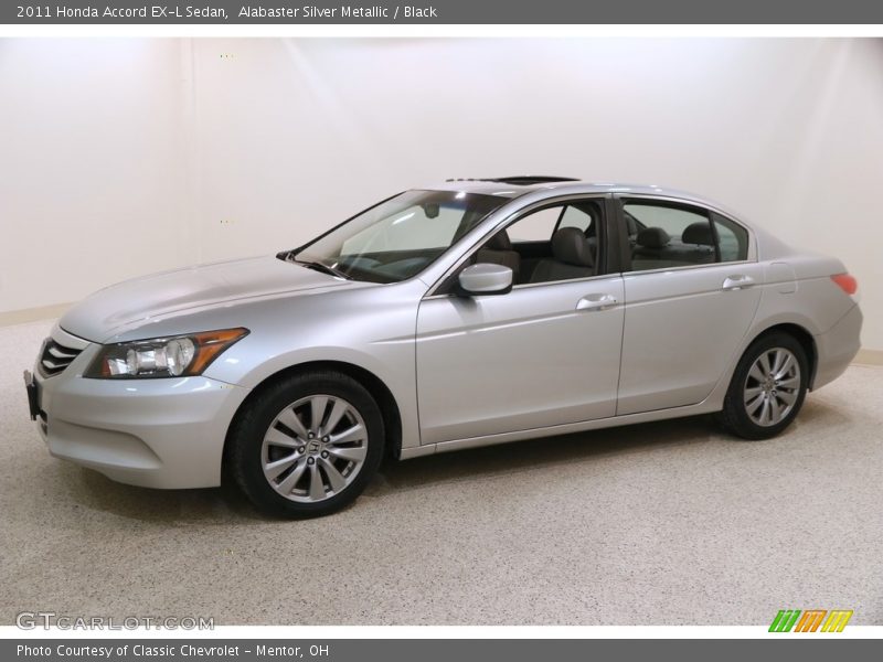 Alabaster Silver Metallic / Black 2011 Honda Accord EX-L Sedan