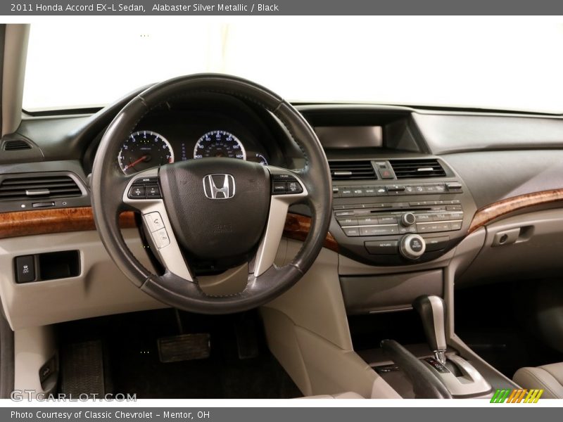 Alabaster Silver Metallic / Black 2011 Honda Accord EX-L Sedan