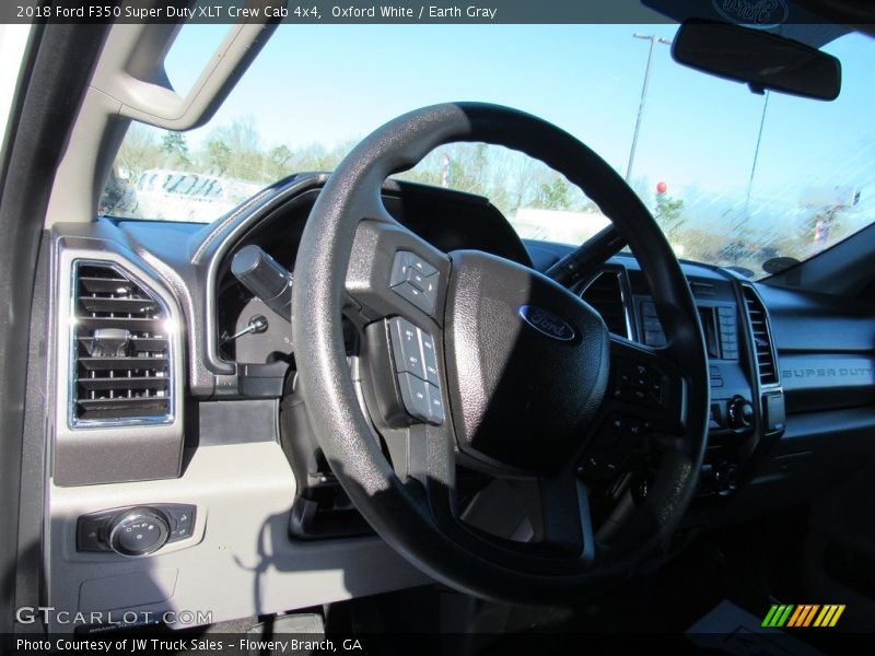 Oxford White / Earth Gray 2018 Ford F350 Super Duty XLT Crew Cab 4x4