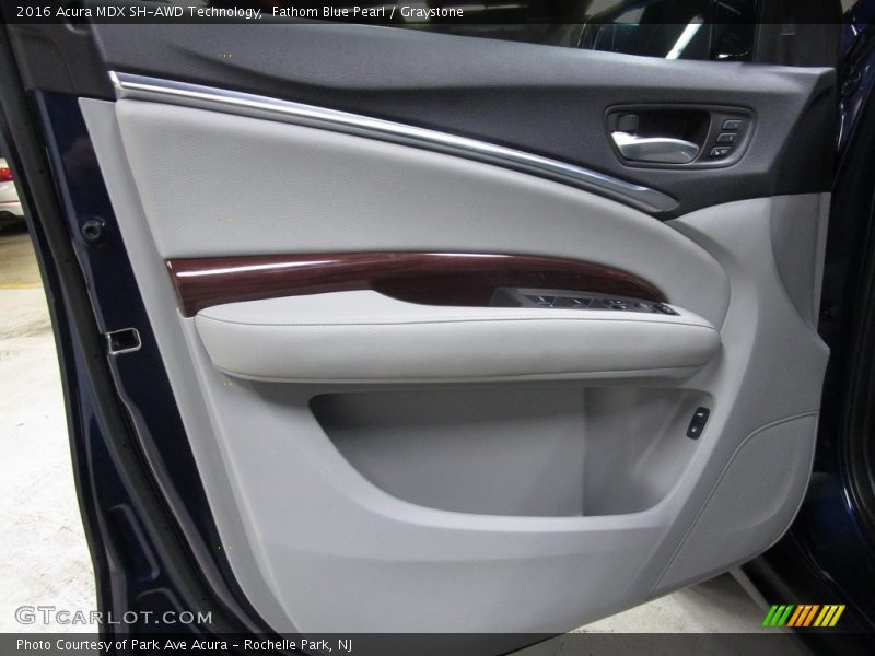 Fathom Blue Pearl / Graystone 2016 Acura MDX SH-AWD Technology