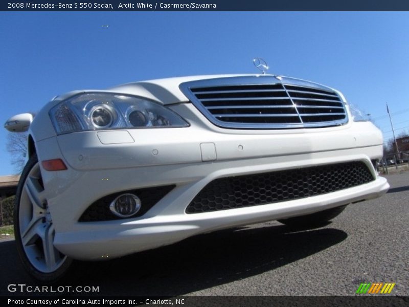 Arctic White / Cashmere/Savanna 2008 Mercedes-Benz S 550 Sedan