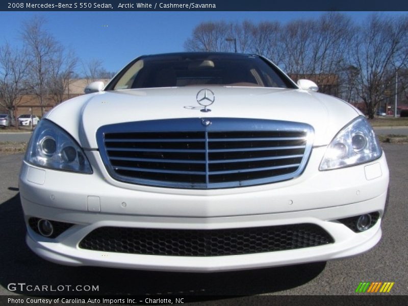 Arctic White / Cashmere/Savanna 2008 Mercedes-Benz S 550 Sedan