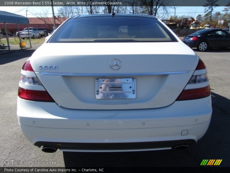 Arctic White / Cashmere/Savanna 2008 Mercedes-Benz S 550 Sedan