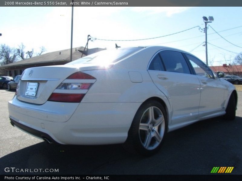 Arctic White / Cashmere/Savanna 2008 Mercedes-Benz S 550 Sedan