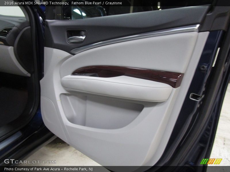 Fathom Blue Pearl / Graystone 2016 Acura MDX SH-AWD Technology