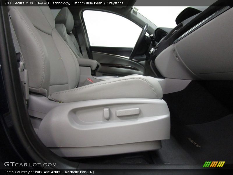 Fathom Blue Pearl / Graystone 2016 Acura MDX SH-AWD Technology