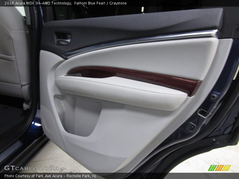 Fathom Blue Pearl / Graystone 2016 Acura MDX SH-AWD Technology