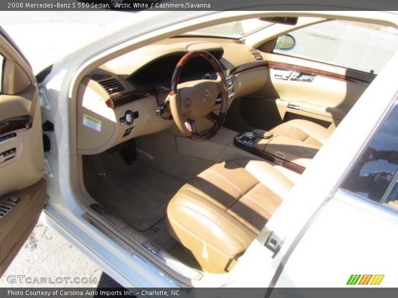 Arctic White / Cashmere/Savanna 2008 Mercedes-Benz S 550 Sedan