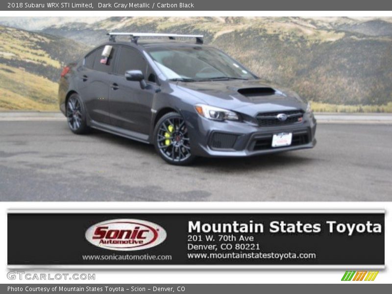 Dark Gray Metallic / Carbon Black 2018 Subaru WRX STI Limited