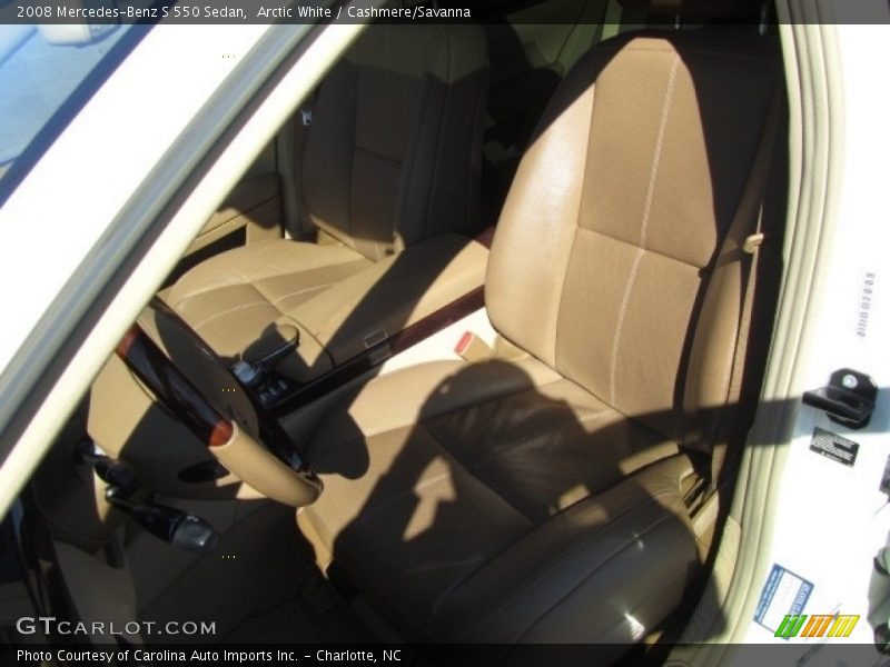 Arctic White / Cashmere/Savanna 2008 Mercedes-Benz S 550 Sedan