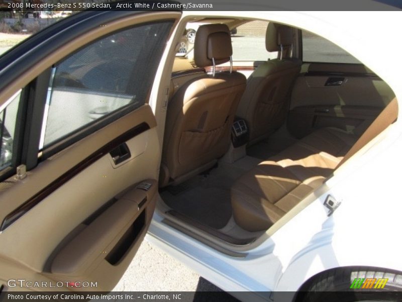 Arctic White / Cashmere/Savanna 2008 Mercedes-Benz S 550 Sedan