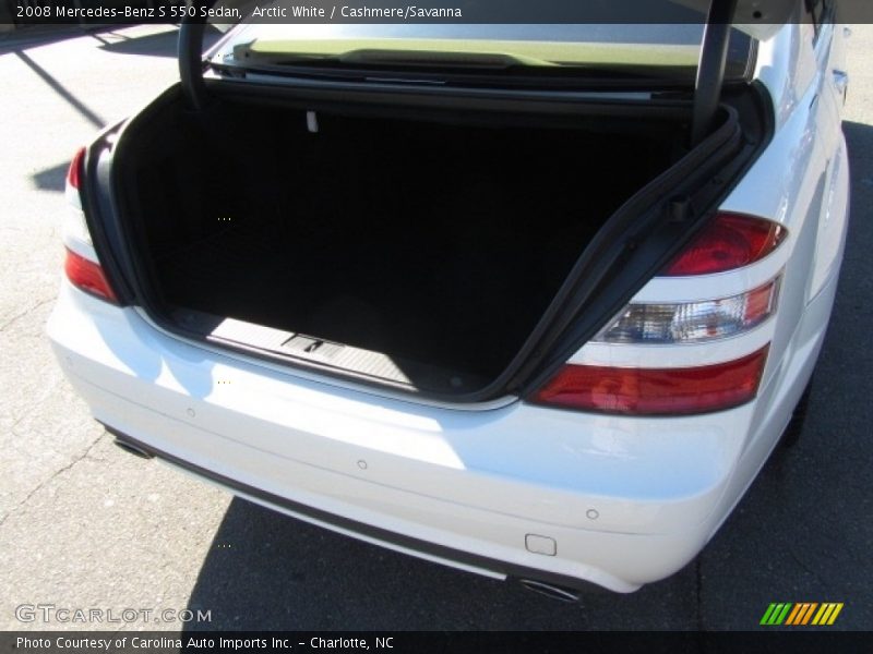 Arctic White / Cashmere/Savanna 2008 Mercedes-Benz S 550 Sedan